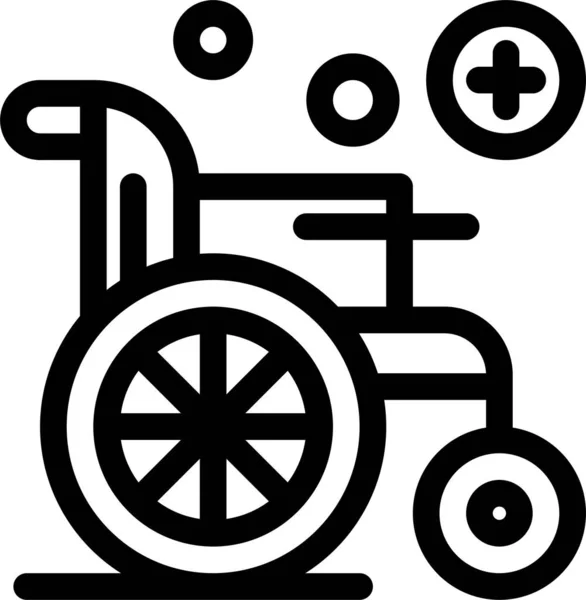 Stuhl Medizinische Rad Ikone — Stockvektor