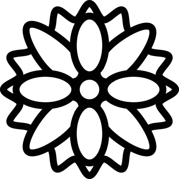 Chrysanthemum Μαργαρίτα Λουλούδι Εικονίδιο Στη Γεωργία Καλλιέργεια Κηπουρική Κατηγορία — Διανυσματικό Αρχείο