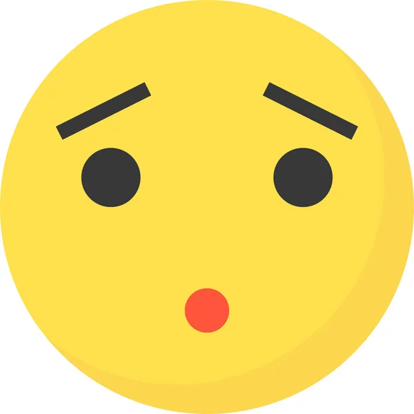 Emoji Emoticon Expression Icon Flat Style — Stockový vektor