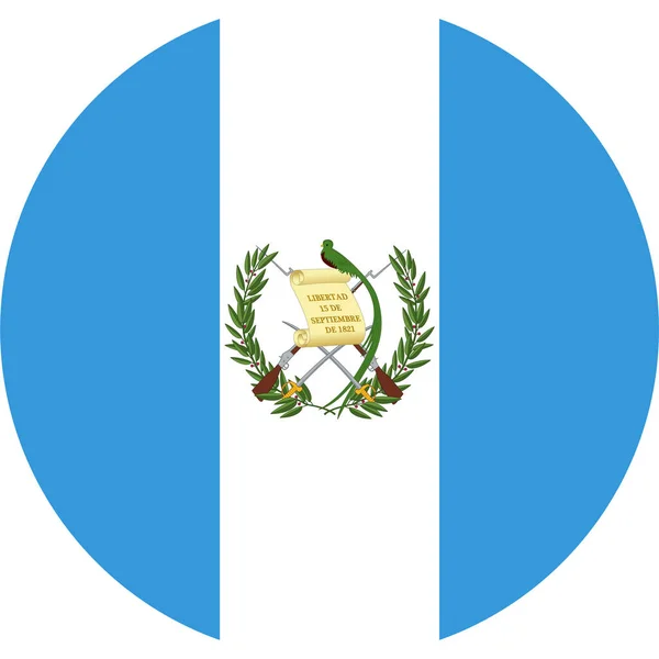 Bandeira País Guatemala Ícone Estilo Plano — Vetor de Stock