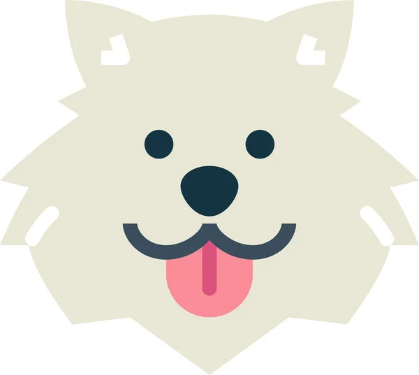 Ícone Animal Estimação Cão Samoyed —  Vetores de Stock
