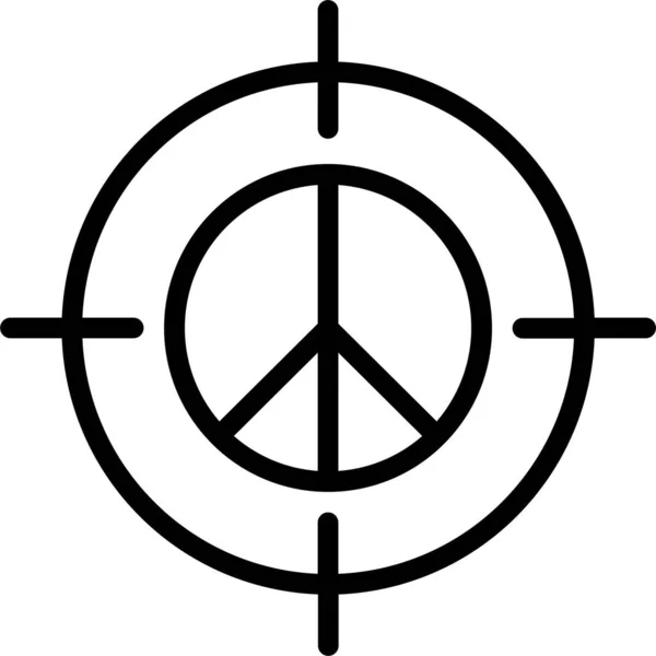 Εικονίδιο Στόχου Ειρήνης Κινδύνου — Διανυσματικό Αρχείο