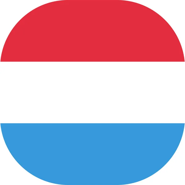 Bandeira País Ícone Luxembourg Estilo Plano — Vetor de Stock