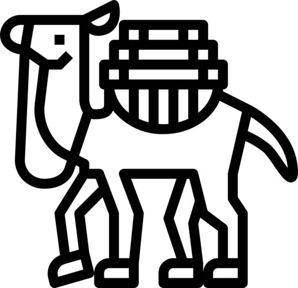 Иконка Животного Зоопарка Стиле Наброска — стоковый вектор