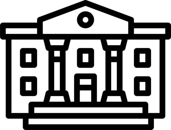 Банківські Будівлі Значок Категорії Будівель — стоковий вектор