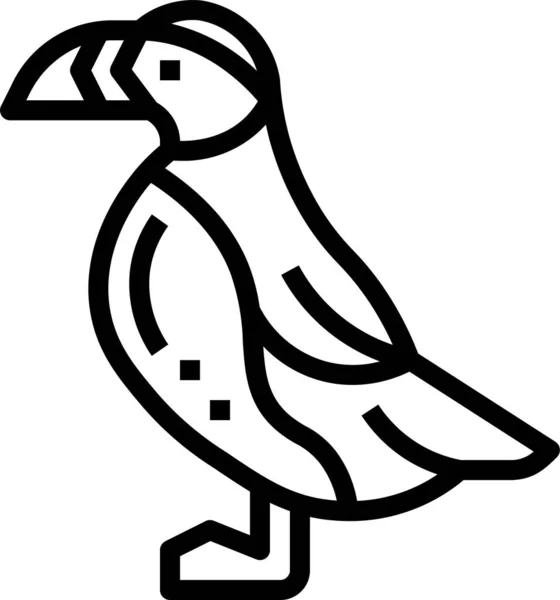 Bird Puffin Poultry Icon — Stock Vector
