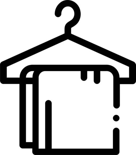 Dress Hanger Things Icon Outline Style — Stock Vector