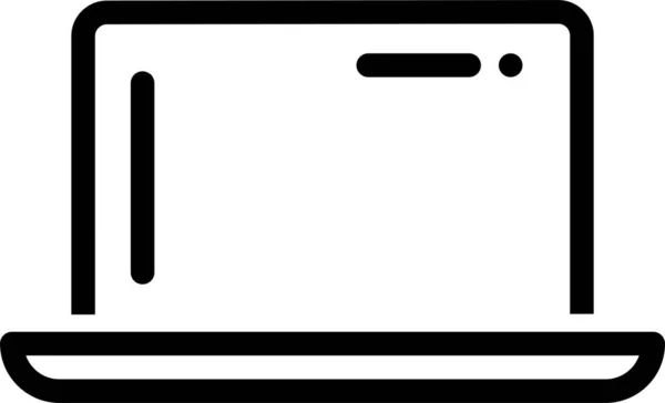 Ikon Laptop Gadget Komputer Dalam Gaya Outline - Stok Vektor