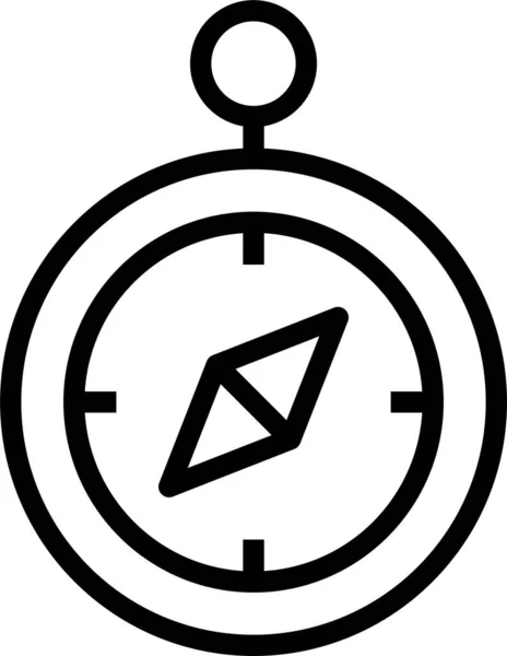 Иконка Направления Компаса Gps Стиле Наброска — стоковый вектор