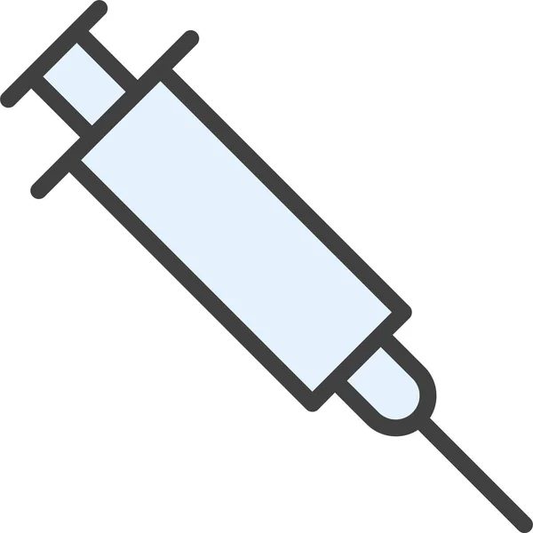 Injection Syringe Vaccination Icon — Stock Vector