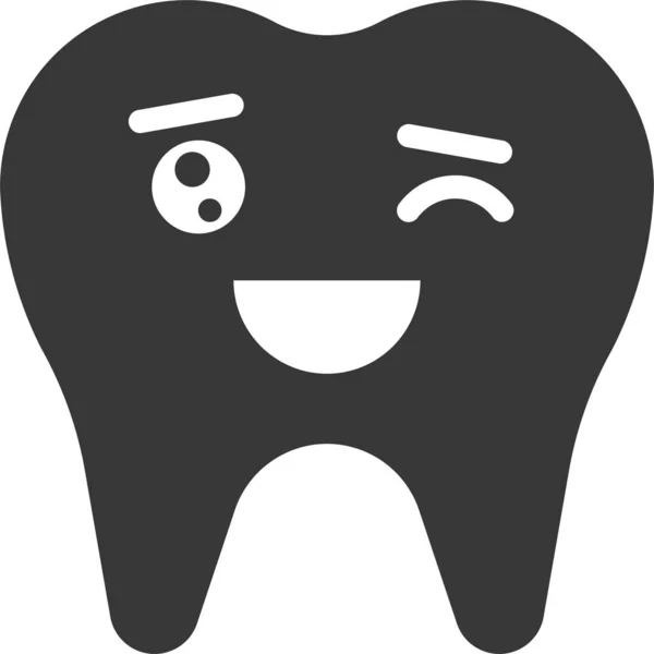Dental Emoji Emoticon Icon Solid Style Stock Vector Image by