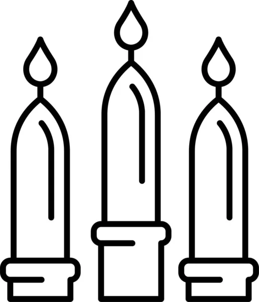 Kerze Kerzen Chanukiah Symbol — Stockvektor