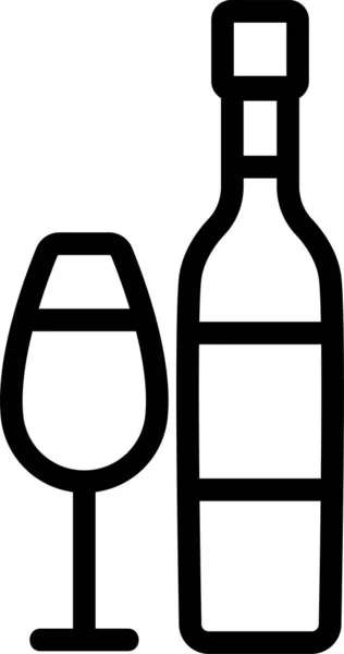 Garrafa Álcool Garrafas Ícone Categoria Alimentos Bebidas — Vetor de Stock