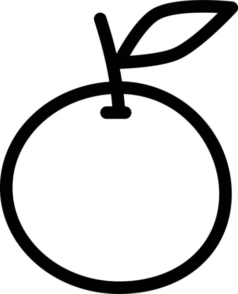 Икона Фруктового Апельсина Стиле Контура — стоковый вектор