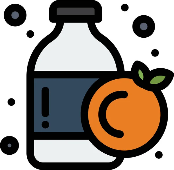 Icono Botella Naranja Icono — Archivo Imágenes Vectoriales