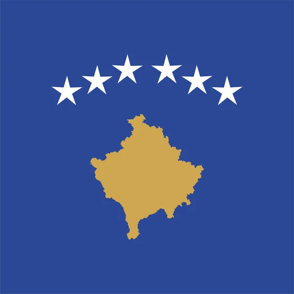 País Bandera Kosovo Icono Estilo Plano — Vector de stock