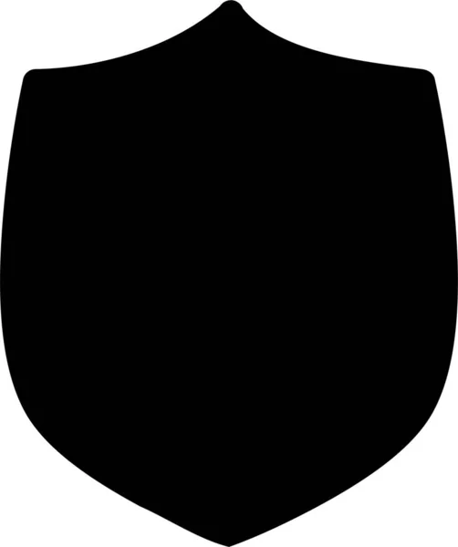Ikona Obrony Pancerza Solidnym Stylu — Wektor stockowy