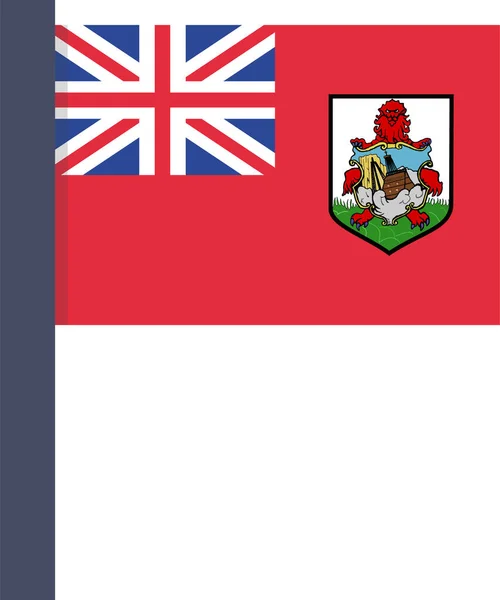 Bermuda Land Vlag Pictogram Platte Stijl — Stockvector