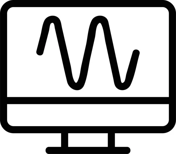 Ikona Frekvence Kreslení Obrysů Kategorii Sound Music — Stockový vektor
