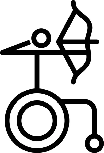 Pfeil Deaktiviert Symbol Outline Stil — Stockvektor