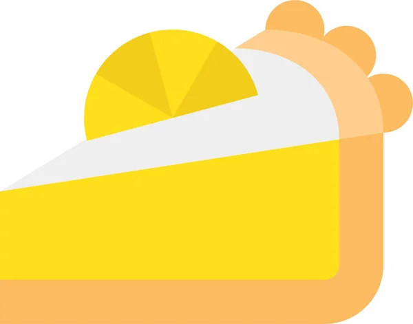 Cake Cheesecake Dessert Icon Flat Style — Stock Vector