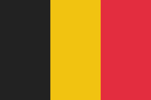 Belgian Belgium Country Icon Flat Style — Vector de stock