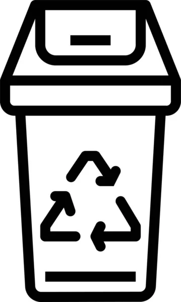 Bin Reciclar Icono Basura — Vector de stock