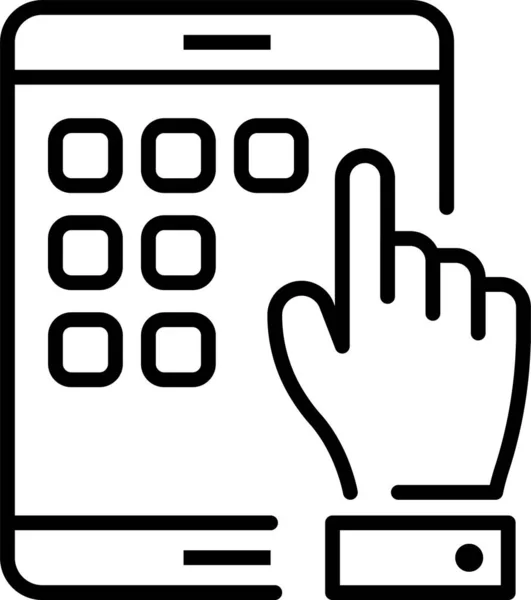 Ícone Dispositivo Calculadora Aplicativo — Vetor de Stock