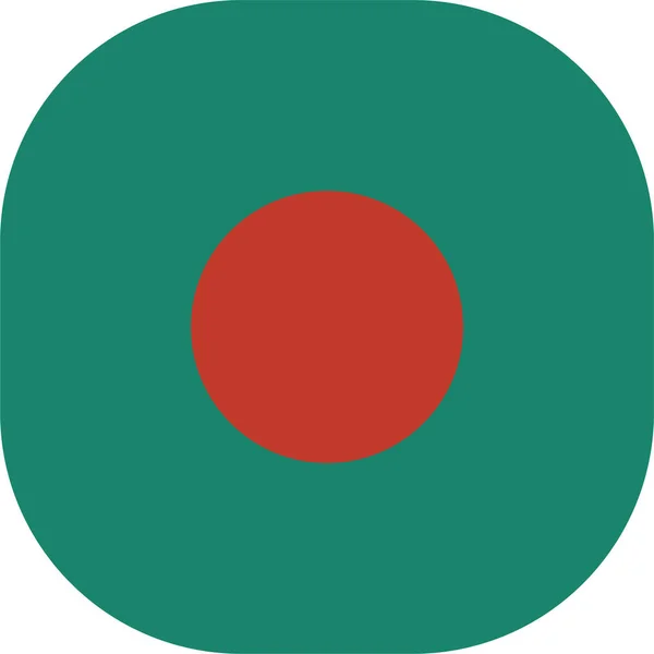 Bangla Bangladesh Icône Pays Dans Style Plat — Image vectorielle