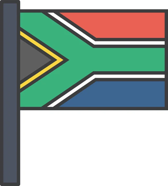 非洲国家图标 填充轮廓风格 — 图库矢量图片