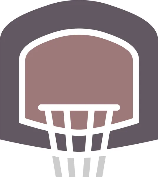 Basket Basketball Game Icon Flat Style — Stock Vector