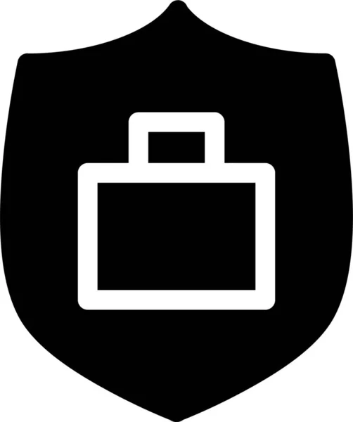 Deal Protection Secure Icon Solid Style — Stock Vector