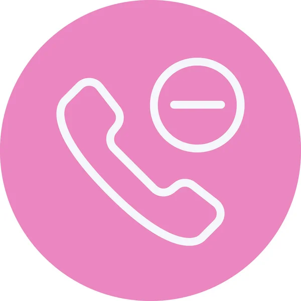 Κλήση Εικονίδιο Τηλεφωνικής Επικοινωνίας Στυλ Περίγραμμα — Διανυσματικό Αρχείο