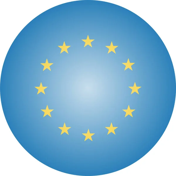 Cirkel Europeisk Ikon Isometrisk Stil — Stock vektor