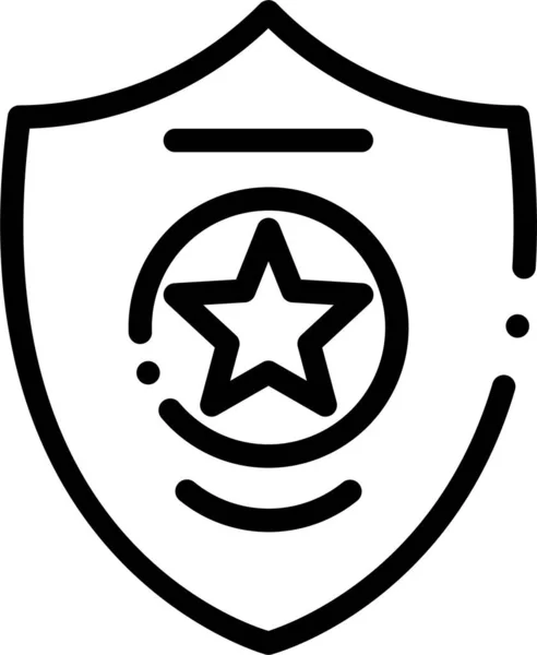 Ícone Honra Tribunal Emblema Estilo Esboço —  Vetores de Stock