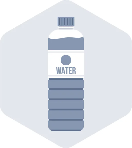 Wasserflasche Wasserflasche Symbol Flachen Stil — Stockvektor