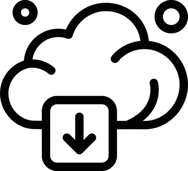 Cloudarrow Herunterladen Technologie Symbol — Stockvektor