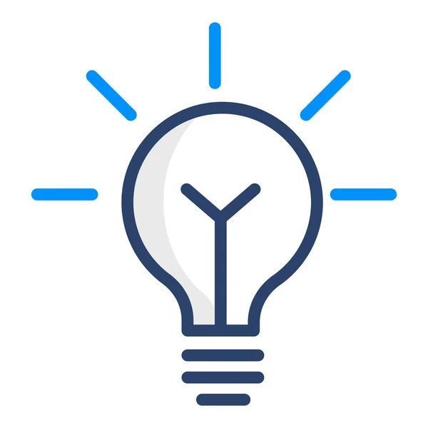 Icône Entreprise Ampoule Créative Dans Style Contour Rempli — Image vectorielle