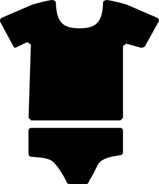 Baby Jurk Kind Pictogram Solide Stijl — Stockvector