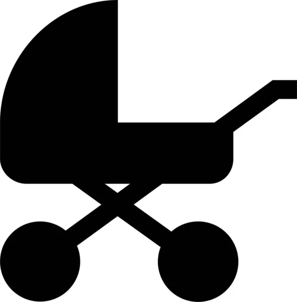 Baby Vagn Vagn Buggy Ikon Familjen Hem Kategori — Stock vektor