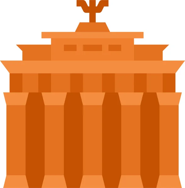 Berlin Brandenburg Gate Icon Building Category — Stock Vector