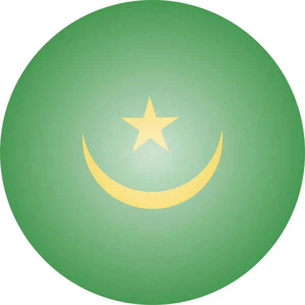 País Bandera Mauritania Icono Estilo Isométrico — Archivo Imágenes Vectoriales