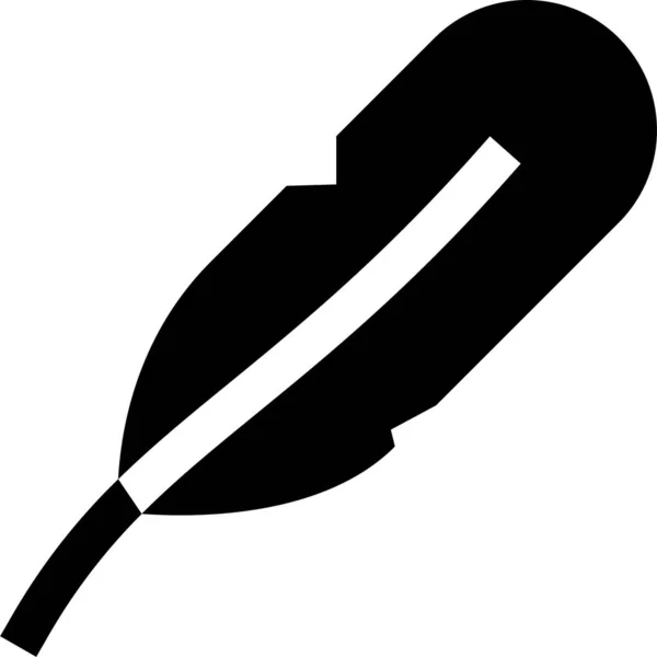 Vogelkalligraphie Feder Symbol — Stockvektor
