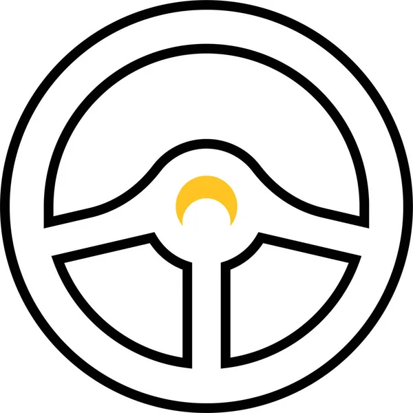 Steering Auto Wheel Icon — Stock Vector