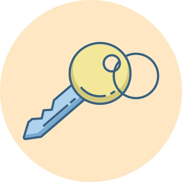 Εικονίδιο Κωδικού Κλειδώματος Κλειδιού Στυλ Πλήρους Περιγράμματος — Διανυσματικό Αρχείο