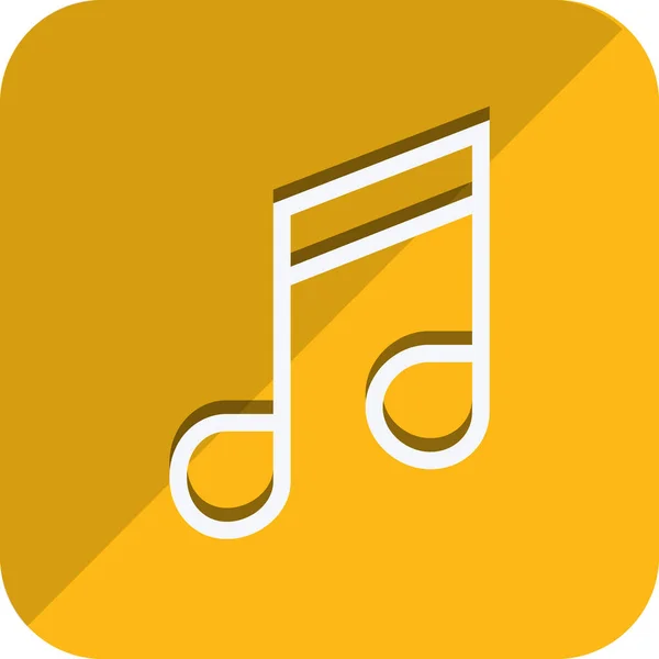 Icono Música Multimedia Audio Estilo Esquema — Vector de stock