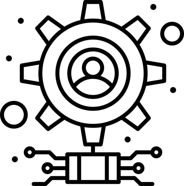 Gear Seo Settings Icon — Stock Vector