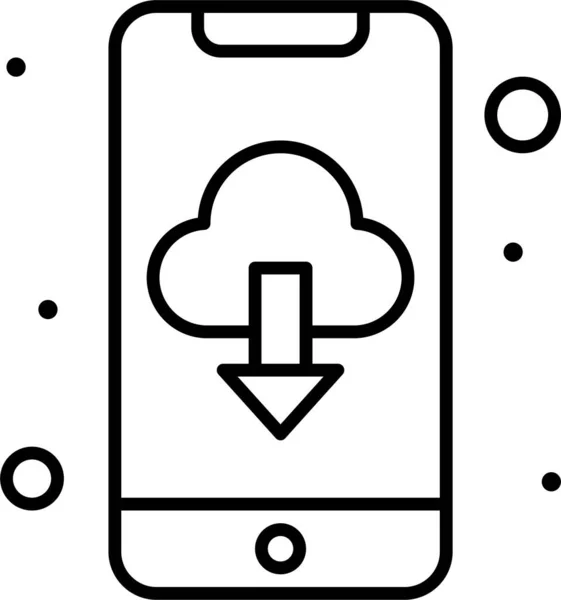 Descargar Aplicación Nube Icono — Vector de stock