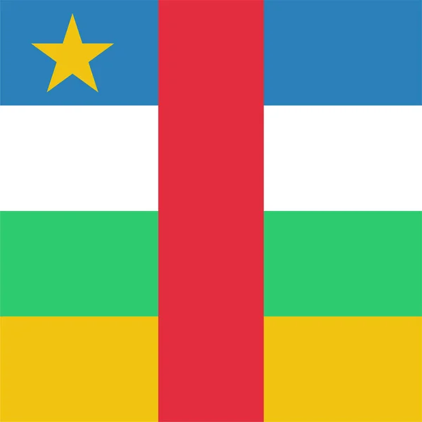 Икона Африканской Центральной Страны Плоском Стиле — стоковый вектор