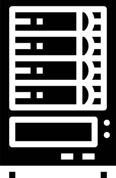 Icono Del Archivo Datos Computadora Estilo Sólido — Vector de stock